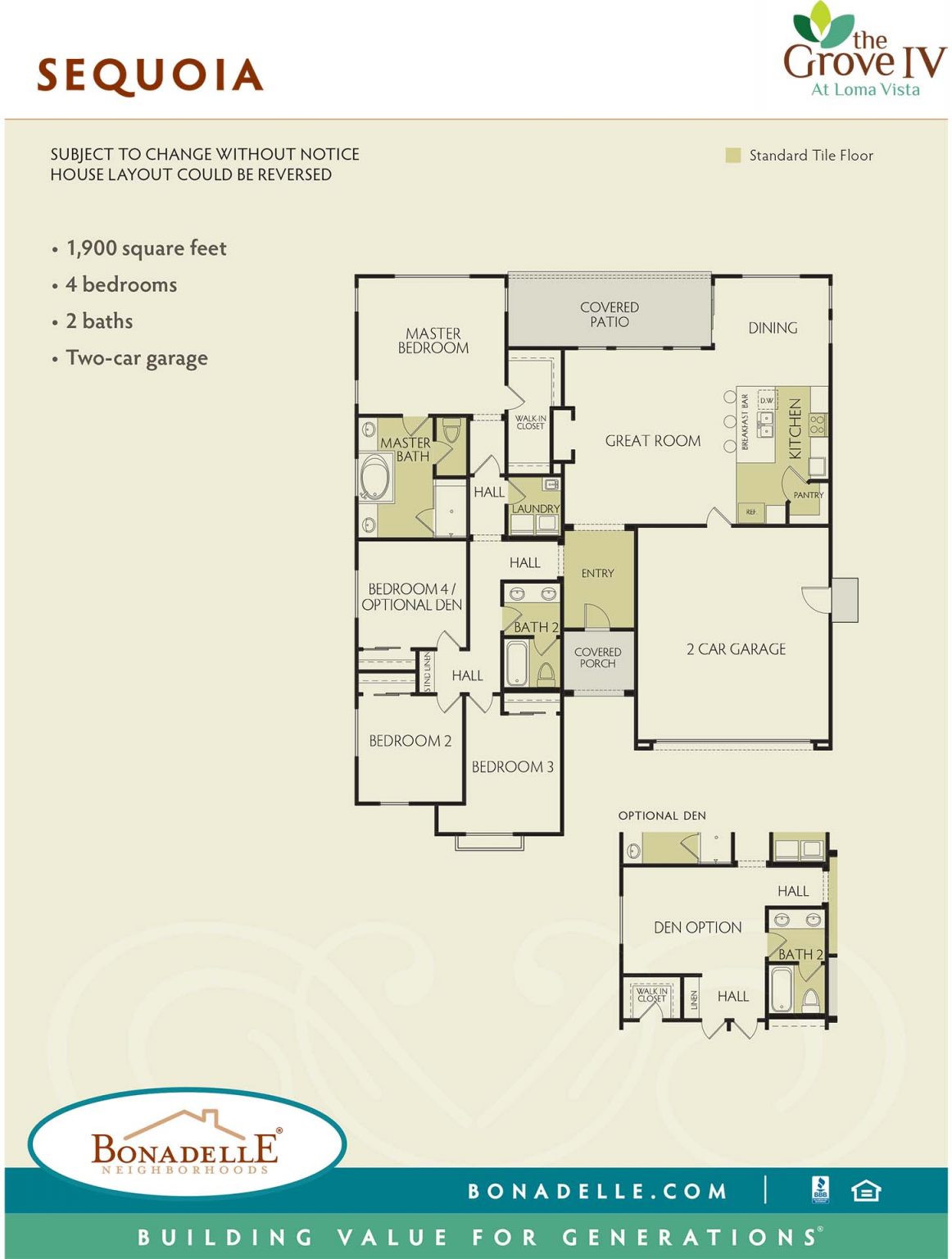 Sequoia Floorplan At The Grove The Grove At Loma Vista